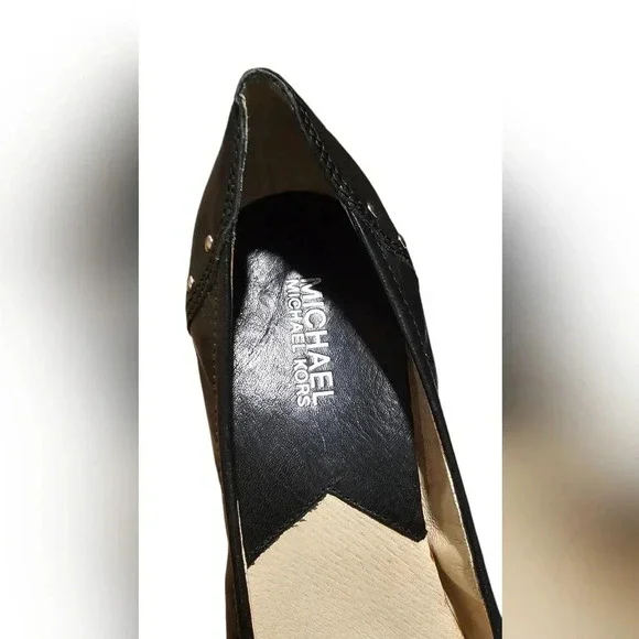 SOLD Michael Michael Kors - Studded Leather Vero Cuoio Heels - Picture 4 of 8